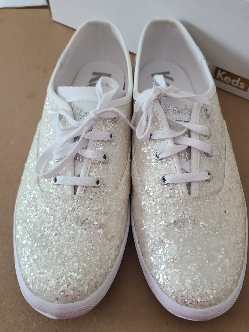 Keds Champion Glitter White Sneakers Size 9.5
